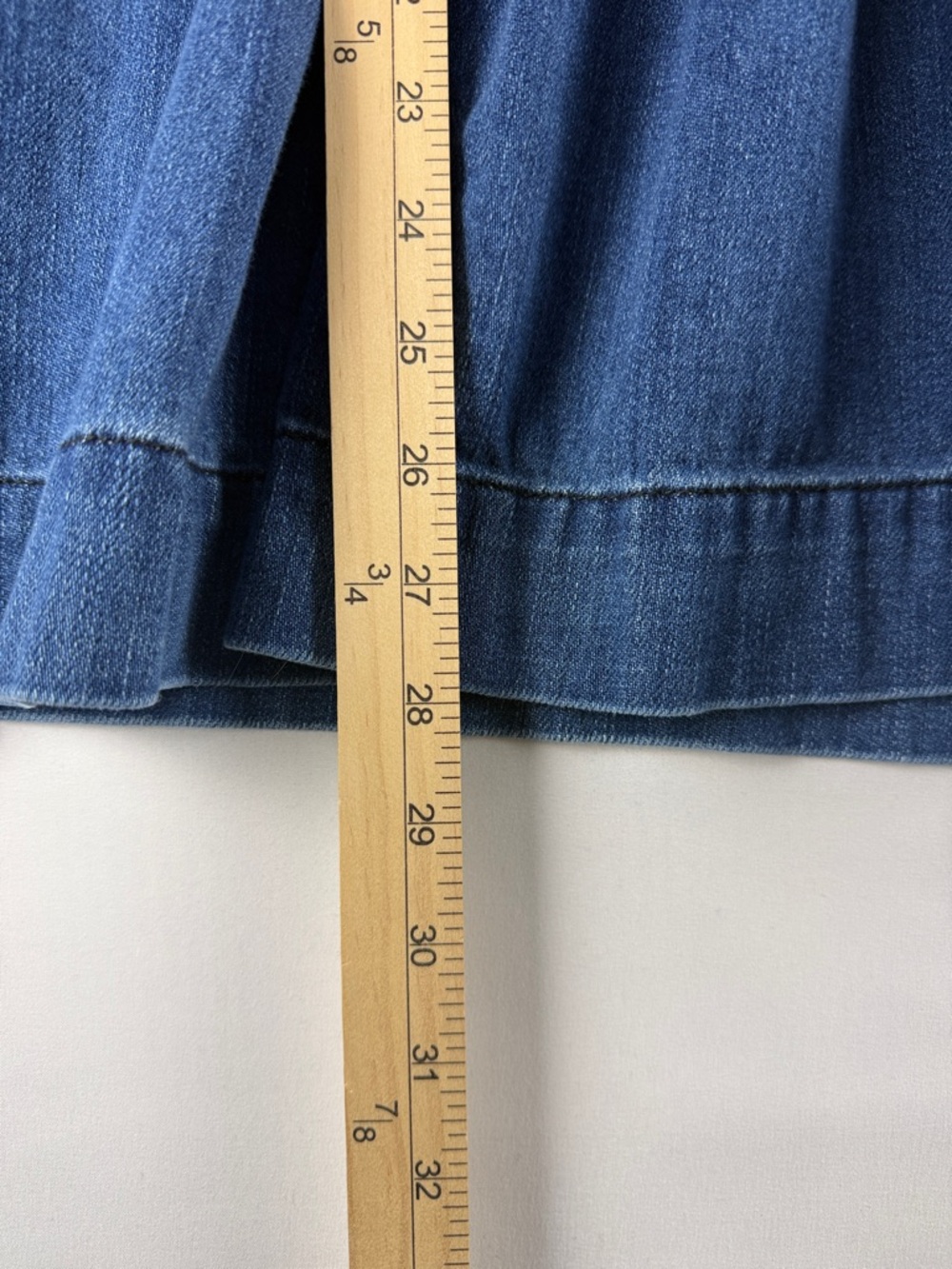 Free People Denim Peplum Top Size Small 100% Cotton Boho Button Front - See desc - Picture 5 of 8